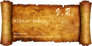 Viktor Robin névjegykártya